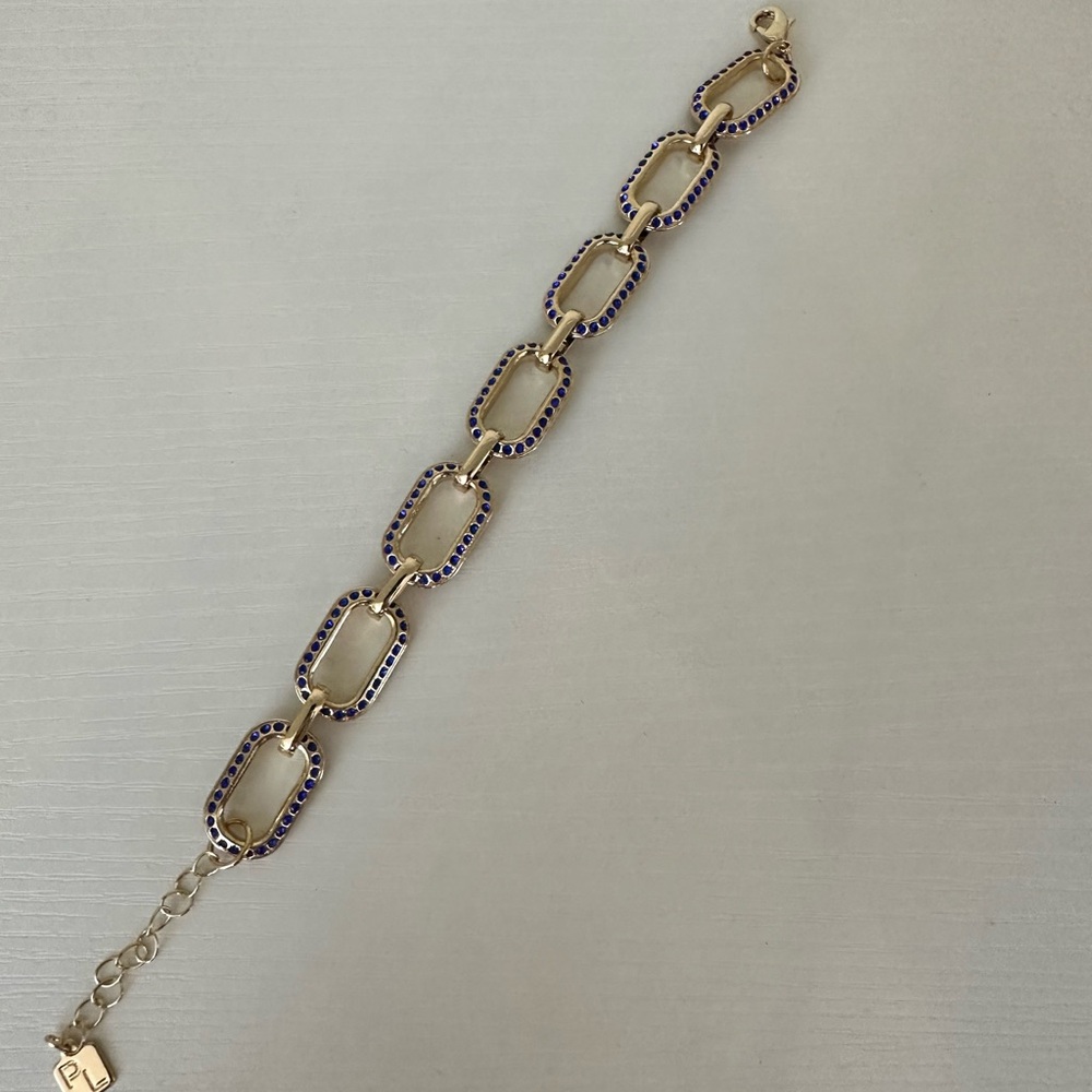 Park Lane Celebrate Bracelet - Gold and Blue Link Bracelet - Picture 8 of 8
